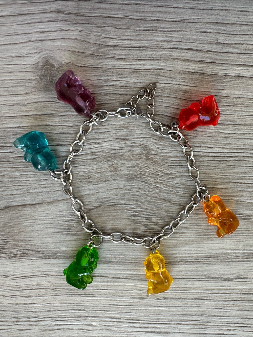 Gummy Bear Charm Bracelet Rainbow Candy Pride Festival